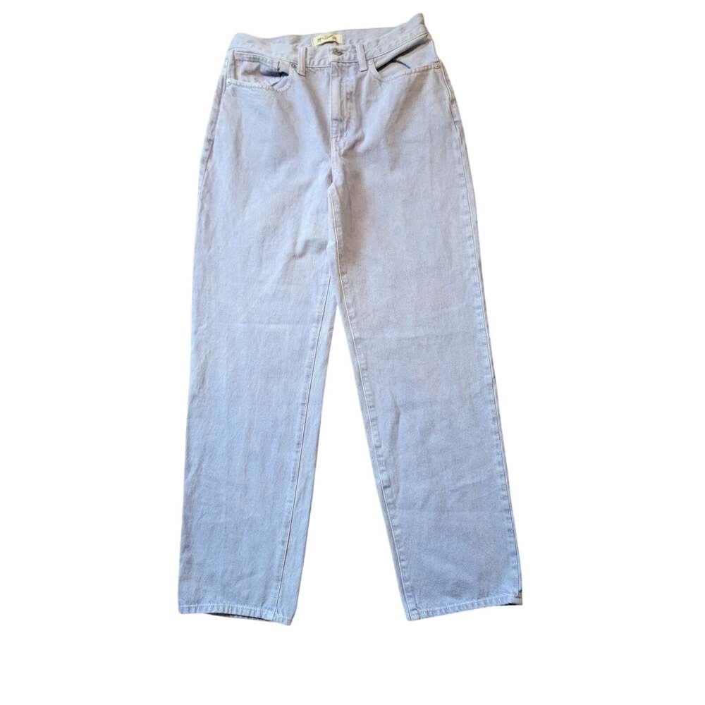 Madewell Women's Light Blue Wash Cotton Denim Baggy Straight Jeans Size 26